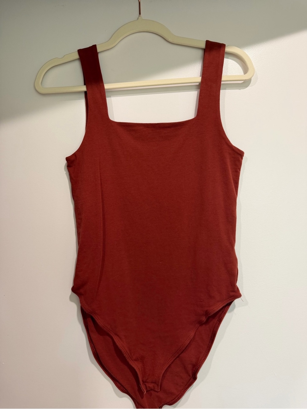 Old Navy Rust Red Square-Neck Bodysuit - never worn